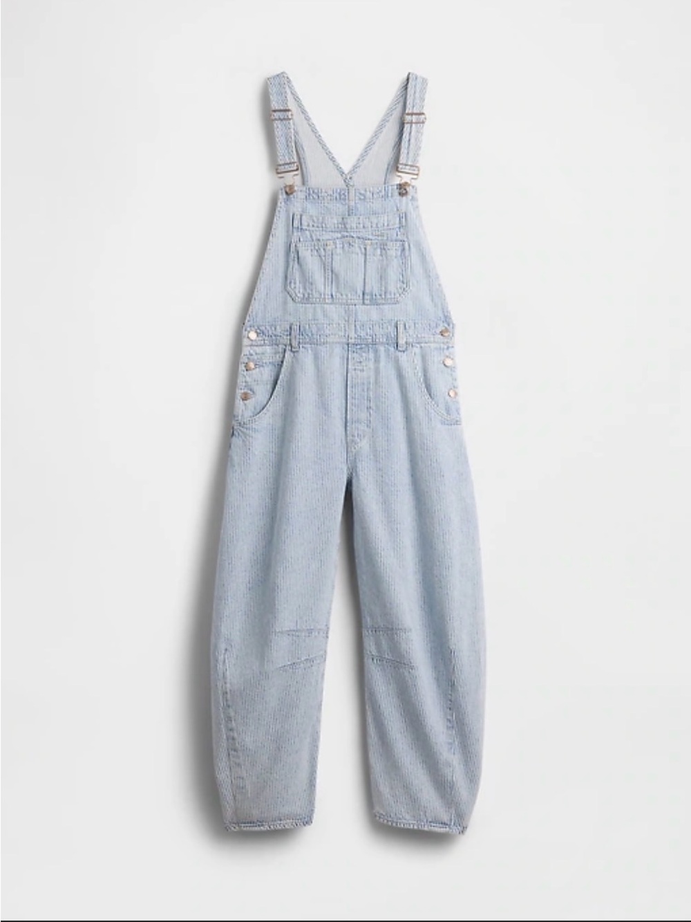 GAP Light Blue Denim Women's Overalls Cotton Denim Side & Back Pockets Belt Loop